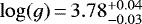 $\log(g)\,{=}\,3.78_{-0.03}^{&#x002B;0.04}$