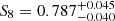 $ S_8 = 0.787^{+0.045}_{-0.040} $