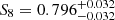 $ S_8 = 0.796^{+0.032}_{-0.032} $