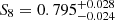 $ S_8 = 0.795^{+0.028}_{-0.024} $