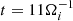 $ t= 11 \Omega_{i}^{-1} $