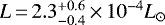 $L\,{=}\,2.3^{&#x002B;0.6}_{-0.4}\,{\times}\,10^{-4}L_{\odot}$