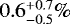 $0.6^{&#x002B;0.7}_{-0.5}\%$