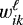 $w_{ik}^{\ell}$