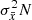 $ \sigma^2_{\bar{x}} N $