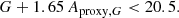 $$ \begin{aligned} G+ 1.65 \, A_{\mathrm{proxy} ,G}< 20.5. \end{aligned} $$