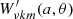 $ W^\prime_{\nu km}(a,\theta) $