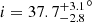 $ i=37.7{^{+3.1}_{-2.8}}^\circ $