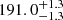 $ 191.0^{+1.3}_{-1.3} $
