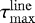 $\tau_{\mathrm{max}}^{\mathrm{line}}$
