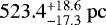 $523.4^{&#x002B;18.6}_{-17.3}~\mathrm{pc}$