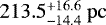 $213.5^{&#x002B;16.6}_{-14.4}~\mathrm{pc}$