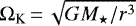 $\Omega_{\textrm{K}}\,{=}\,\sqrt{G M_{\star} / r^3}$