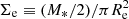 $ \Sigma_{\rm e}\equiv (M_*/2)/ \pi R_{\rm e}^2 $
