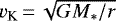 $v_{\textrm{K}}\,{=}\,\sqrt{GM_*/r}$