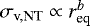 $\sigma_{\textrm{v,NT}} \propto r_{\textrm{eq}}^b$
