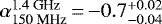 $\alpha_{\textrm{150 MHz}}^{\textrm{1.4 GHz}}\,{=}\,{-}0.7_{-0.04}^{&#x002B;0.02}$