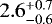 $2.6^{&#x002B;0.7}_{-0.6}$