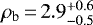 $\rho_{\textrm{b}}\,{=}\,2.9_{-0.5}^{&#x002B;0.6}$