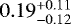 $0.19^{&#x002B;0.11}_{-0.12}$