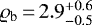 $\varrho_{\textrm{b}}\,{=}\,2.9_{-0.5}^{&#x002B;0.6}$