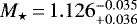 $M_{\star}\,{=}\, 1.126_{&#x002B;0.036}^{-0.035}$