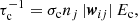 $$ \begin{aligned} \tau _{\rm c}^{-1}=\sigma _{\rm c} n_j\,|\boldsymbol{w}_{ij}|\, E_{\rm c}, \end{aligned} $$