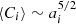 $ \langle C_{i} \rangle \sim a_i^{5/2} $