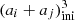$ (a_i+a_j)_{\rm ini}^3 $