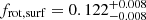 $ f_{\mathrm{rot, surf}}=0.122_{-0.008}^{+0.008} $