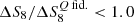$ \Delta S_8/\Delta S_8^{Q\,{\rm fid.}} < 1.0 $