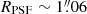 $ R_{\mathrm{PSF}}\sim1{{\overset{\prime\prime}{.}}}06 $