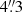 $ 4{{\overset{\prime\prime}{.}}}3 $