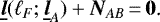 \begin{equation*} \underline{\bm{l}}(\ell_F;\underline{\bm{l}}_A)&#x002B;\bm{N}_{AB}\,{=}\,\bm{0}\text{.}\end{equation*}
