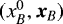$(x_B^0,\bm{x}_B)$
