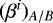 $(\beta^i)_{A/B}$