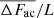 $ \overline{\Delta F_{\mathrm{ac}}}/L $