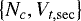 $\left\{ N_{c},V_{t\mathrm{,sec}}\right\} $