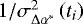 ${1}/{\sigma^2_{\Delta\alpha^*}\left(t_i\right)}$