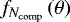 $f_{N_{\mathrm{comp}}}\left(\theta\right)$