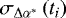 $\sigma_{\Delta\alpha^*}\left(t_i\right)$