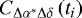 $C_{\Delta\alpha^*\Delta\delta}\left(t_i\right)$