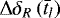 $\Delta\delta_R\left(\bar{t}_l\right)$