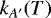 $k_{A&#x0027;}(T)$