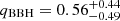 $ q_{\mathrm{BBH}} = 0.56^{+0.44}_{-0.49} $