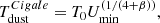 $$ \begin{aligned} T^{Cigale }_{\rm dust} = T_0 U^{(1/(4+\beta ))}_{\rm min}, \end{aligned} $$