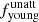 $ f^{\mathrm{unatt}}_{\mathrm{young}} $