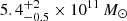 $ 5.4^{+2}_{-0.5} \times 10^{11}\,M_\odot $