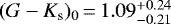 $(G-K_{\textrm{s}})_{0}\,{=}\,1.09_{-0.21}^{&#x002B;0.24}$