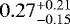 $0.27_{-0.15}^{&#x002B;0.21}$